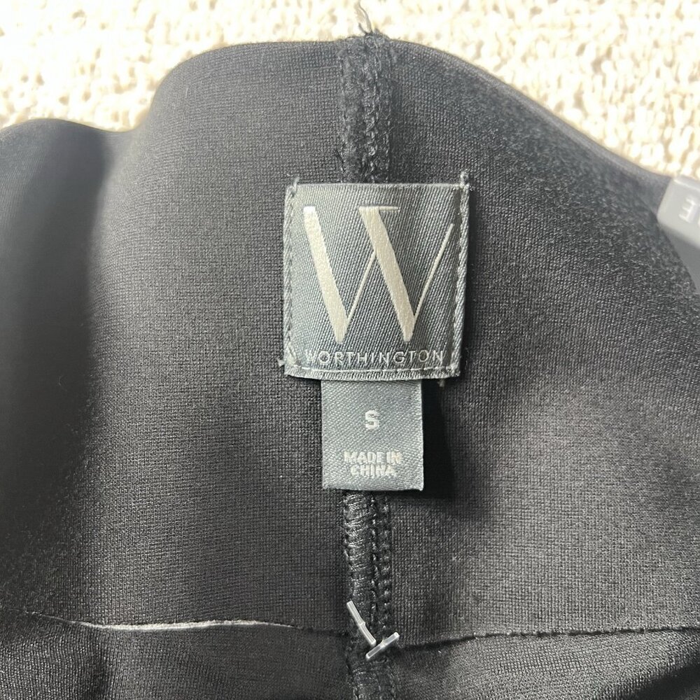 Worthington Straight Leg Ankle Leggings Pants Black Women’s Size Small - Picture 3 of 8